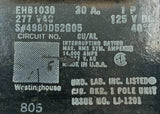 Westinghouse EHB1030 1-Pole Circuit Breaker  30A  277VAC 125VDC Bolt-On