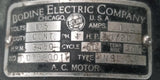 Bodine Electric Company NSI-33 T0738001 A.C. Motor 1/20HP 115V 1.2A 3450RPM