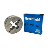 Greenfield Industries 23363 Carbon Steel Round Adjustable Die 2-1/2" OD x 3/4" W
