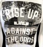 Men's Lebron James Rise Up Against The Odds Akron Ohio White Shirt Size Medium