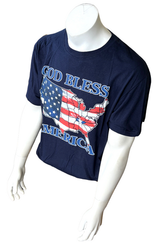 Fruit Of The Loom God Bless America Tennessee USA Flag Graphic Shirt Size Large