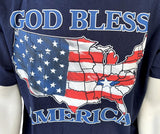 Fruit Of The Loom God Bless America Tennessee USA Flag Graphic Shirt Size Large
