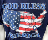 Fruit Of The Loom God Bless America Georgia USA Flag Graphic Shirt Size Large