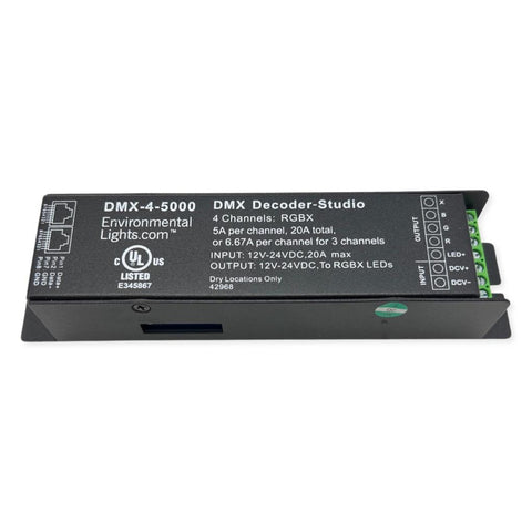 Decoder 5000s Environmental Lights DMX-4-5000 Decoder-Studio 4-Channel RGBX 5A/Chann