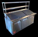 Turbo Air MST-72-30 72" 3 Door Mega Top Refrigerated Sandwich Prep Table
