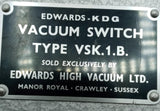 Speedivac Edwards VSK.1.B Vacuum Switch