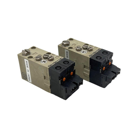 Lot of (2) SMC VJ114 Solenoid Valve 24VDC