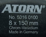 Atorn 5016 0100 T-Handle Hex Key 8mm x 150mm Chrome-Vanadium