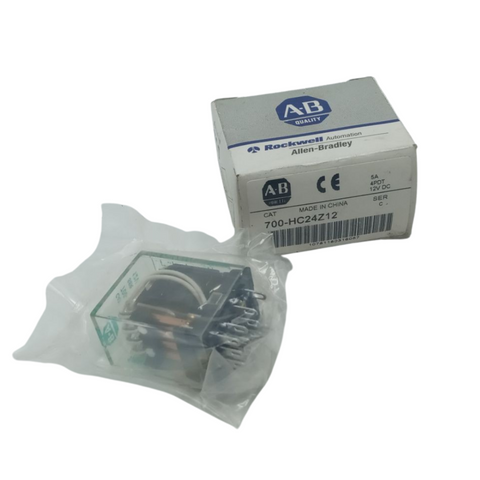Allen-Bradley 700-HC24Z12 Miniature Ice Cube Relay 4 Pole 7A 12VDC 50/60HZ