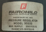 Fairchild 30232 Air Pressure Regulator 1/2" Port 250 PSI Max .5-20 PSI Range