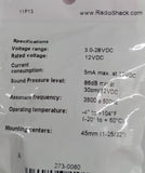 RadioShack 273-0060 Piezo Buzzer 12VDC 5mA 86dB/Min @ 30CM