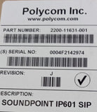 Polycom SoundPoint IP601 SIP Telephone W/ LCD Display - Black
