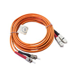 Lot of (3) Duplex ST/SC Fiber Optic Patch Cord 3M Jumper Cable