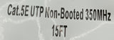 Lot of (2) CAT.5E UTP Non-Booted 350MHz Ethernet Cable 15FT.