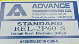 Advance REL-2P60-S Instant-Start Electronic Lighting Ballast 120V 60HZ 1.13A