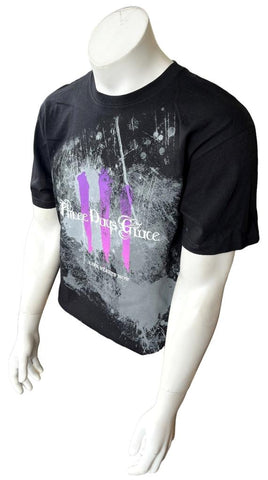 Anvil Men's Three Days Grace Life Starts Now Tour Graphic Black Shirt Size Large