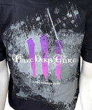 Anvil Men's Three Days Grace Life Starts Now Tour Graphic Black Shirt Size Large