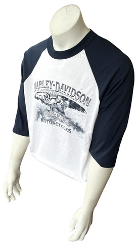 Harley Davidson Motorcycles Men's Freedom Of Choice 3/4 Sleeve Shirt Size Large
