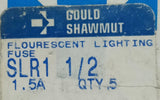 Gould Shawmut SLR1-1/2 Fluorescent Lighting Fuse 1.5A 300VAC - Pack of 5