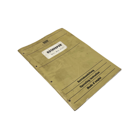 Buschi Rotavapor RE-111 RE-121 EL-131 Operating Instructions