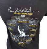 Men's Paul McCartney Up And Coming Tour 2010 Black Short Sleeve Shirt Size Large