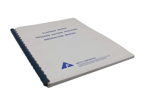 Delta F 99000001 Platinum Series Process Oxygen Analyzer Instruction Manual