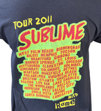 Bay Island Men's Sublime With Rome Skull Graphic 2011 Tour Black Shirt Size L