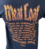 Fruit Of The Loom Men's Meat Loaf Hang Cool Tour 2011 Short Sleeve Shirt Size M