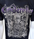 Gildan Men's Cinderella Band Graphic Black Short Sleeve Shirt Size Medium