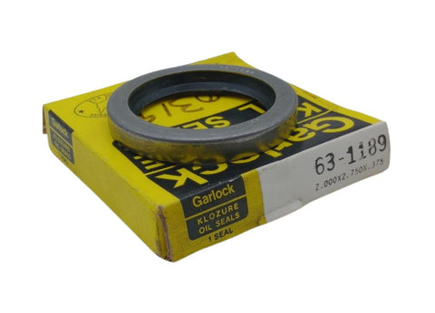 Garlock Klozure 63X1189 Model 63 Oil Seal 2.00" x 2.75" x 0.375" Mill-Right V