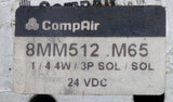 CompAir 8MM512.M65  4-Way Solenoid Valve 24VDC