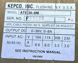 Kepco ATE 36-8M Power Supply 0-36 Volts 0-8 Amps