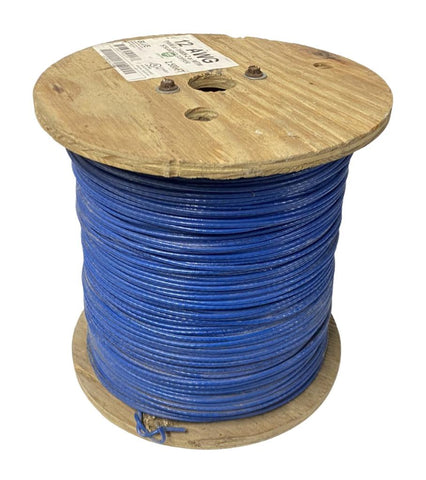 THHN THWN-2 MTW Stranded Copper Wire 12 AWG Blue 600V 15 Mils VW-1 2500 FT