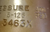 Schrader 3463X Pneumatic Regulator Valve W/ Gauge 5-125PSI Range 400PSI max