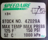 Speedaire 4Z029A Pneumatic Air Filter Regulator 1/2" NPT 150 PSI 125°F 1000kPa