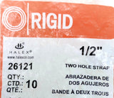 Halex Rigid 26121 1/2" Two Hole Steel Strap - Pack of (10)
