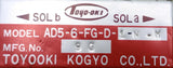 Toyo-Oki AD5-6-FG-D-1-N-M Double Solenoid Valve 100-110VAC 50/60HZ