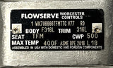 Worcester Controls Flowserve WK706666TFMTTC Stainless Steel Ball Valve 500 CWP