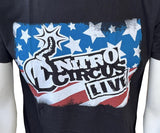 Anvil Men's Nitro Circus Graphic Black Short Sleeve Shirt Size Medium