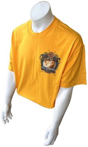 Alstyle Harley Davidson Motorcycle 88th Laconia Bike Week Yellow Shirt Size XL