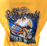 Alstyle Harley Davidson Motorcycle 88th Laconia Bike Week Yellow Shirt Size XL
