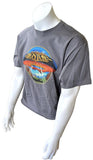 Anvil Men's Boston Space Ship Concert Gray Short Sleeve Shirt Size Large