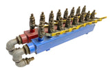 Custom Pressure Wash 16 Port Water Manifold w/ (16) Parker Ball Valves