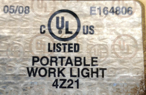 L-860 Portable Work Light Corded 250W T Type Bulb Max - Yellow