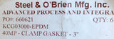 Lot of (10) Steel & O'brien KCG03000-EPDM 40MP Rubber Tri-Clamp Gasket 3" EPDM
