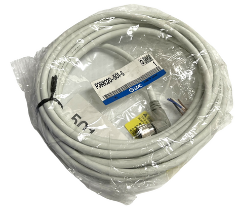 SMC P398020-501-5 Regulator Power Cable 3 Meter Right Angle Connector