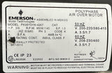 Emerson P63SYDYK-4257 Polyphase Air Over Motor 3/4 HP 1140 RPM 50/60 Hz 3 Ph