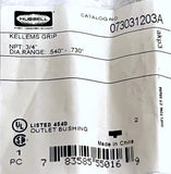 Hubbell 073031203A Kellems Grip 3/4" NPT .540-.730 Diameter Range
