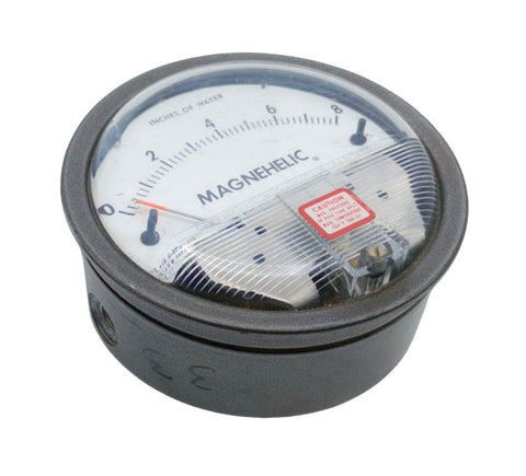 Dwyer Magnehelic 2008C Differential Pressure Gauge 0-8" Water 1/8" NPTF 15PSI
