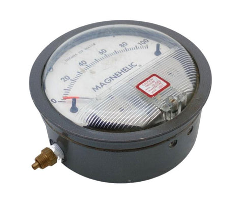 Dwyer Magnehelic 2100C Differential Pressure Gauge 0-100" Water 1/8" NPTF 15PSIG